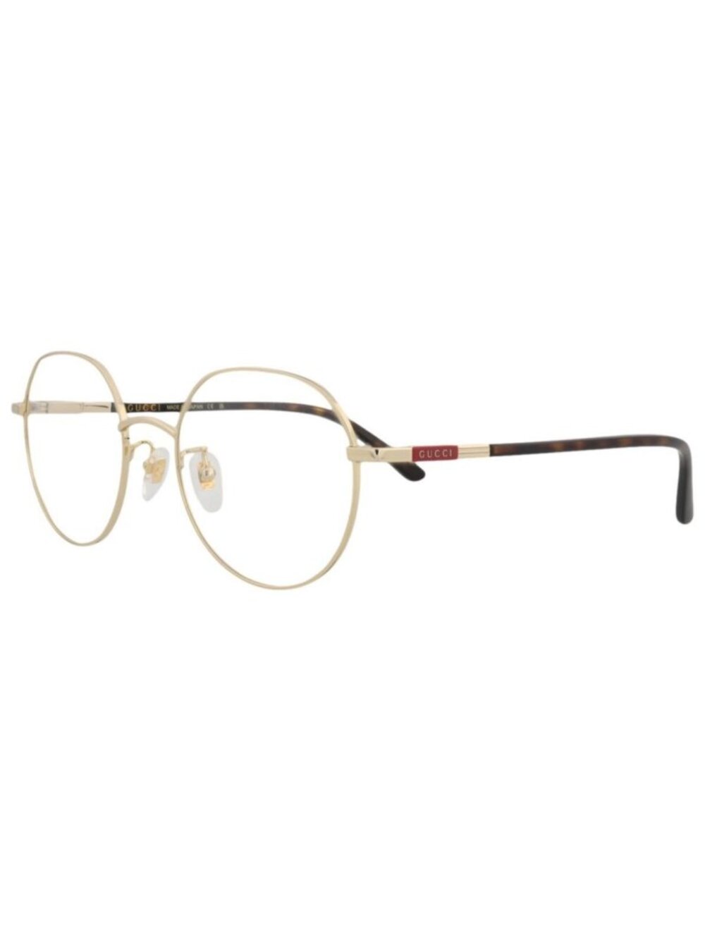 New Gucci Mens Round/Oval Gold Havana Transparent Fashion Designer Eyeglasses